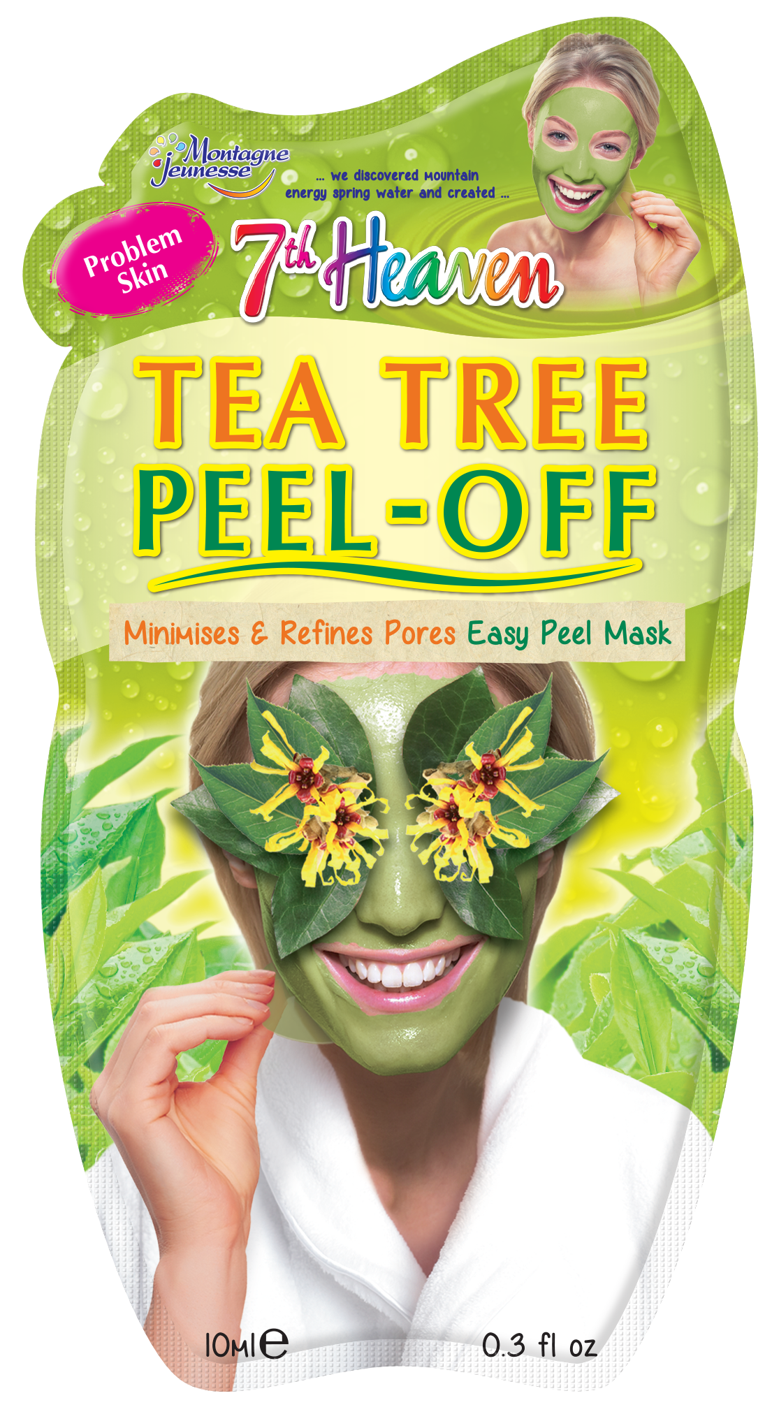 Green Tea Peel Off Tube 7th Heaven Montagne Jeunesse