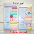 thumbnail image 4 of 8 Pieces/Set Newborn Washcloth Wipe Cloth Baby Bathing Towel Baby Boys Girls Feeding Towel Girls Printing Cotton Tower, 4 of 9