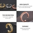 thumbnail image 2 of UPGRATOR Toe Knuckle Ring 3Pcs Copper Circular Exaggerated Style for Birthday, 2 of 8