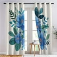 thumbnail image 3 of Flower Curtains for Bedroom - Floral Blackout Curtains for Living Room - Decorative Patterned Grommet Drapes - Window Treatments & Home Decor - 54 Inch Curtains 2 Panel Set - K&W103, 3 of 7