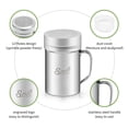 thumbnail image 3 of Set de coctelera para alimentos ZERUIDM de acero inoxidable de 400 ml con asa, 3 of 6