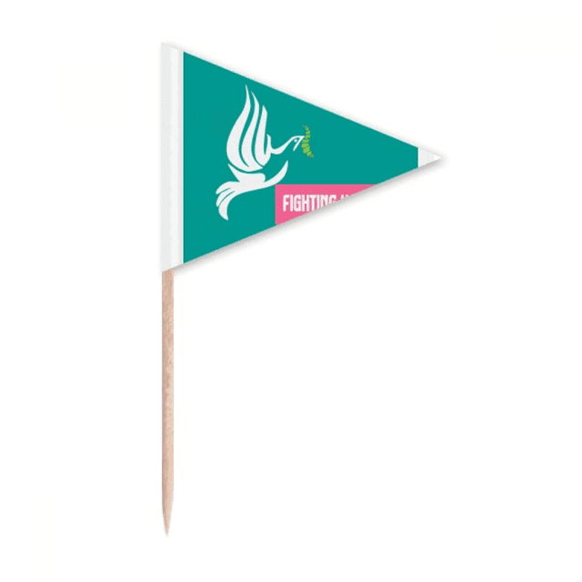 Against Fight Hatred Art Deco Fashion Toothpick Triangle Cupcake Toppers Flag
