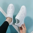 thumbnail image 6 of Womens Cheer Dance Shoes Girls White Breathable Lightweight Cheerleading Competition Shoes Athletic Sport Training Sneakers, 6 of 7