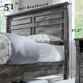 thumbnail image 5 of wow97e Farmhouse Full Size Bed Framewith 51" Tall Headboard & 20" Roman Column Footboard, Wood Platform Frame with 2 Large Storage Drawers, No Box Spring Needed, 5 of 7