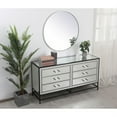 thumbnail image 4 of Elegant Decor 60 inch mirrored 6 drawers chest in black, 4 of 5