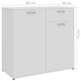 thumbnail image 4 of vidaXL Sideboard White 80x36x75 cm Engineered Wood, 4 of 5