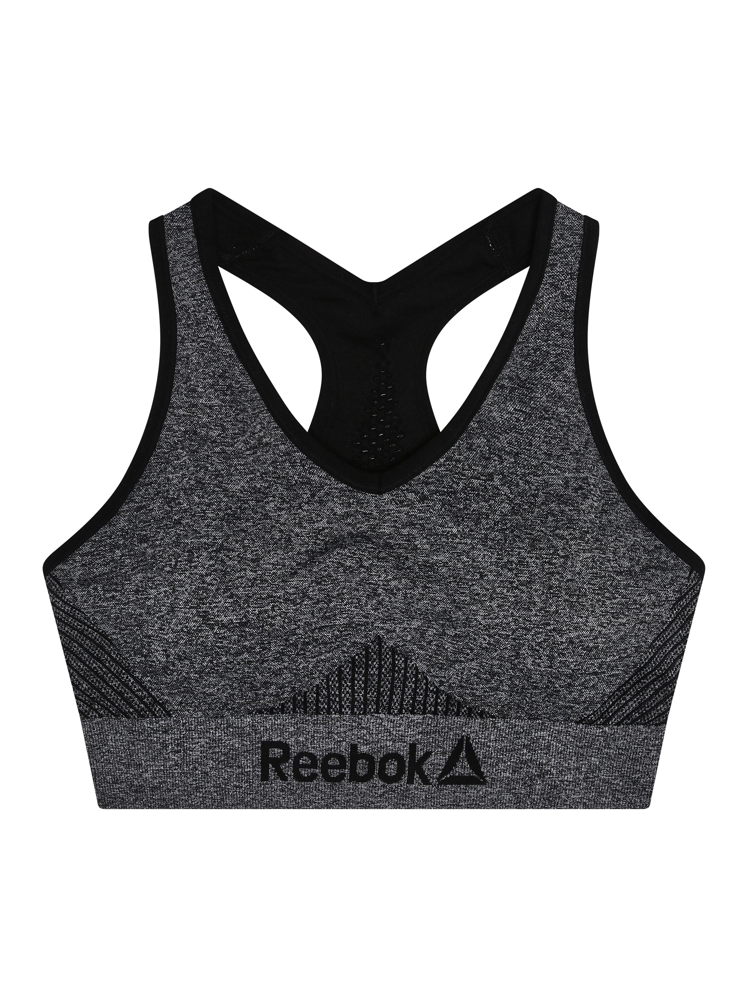 Reebok Womens Medium Impact Seamless Sports Bra With Removable Bra Cups, Sizes S-3XL