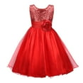 thumbnail image 4 of Gubotare Toddler Dresses for Girl Semi Formal Toddler Dress Baby Girls Ruffle Halter Casual Party Dresses 5T 6T (Red,5-6 Years), 4 of 7