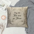 thumbnail image 2 of JEUXUS  Throw Pillow Cover Verse I Am You Always Bible Scripture Design Laurel Accents on White from Book of Matthew Jesus Home Decor Pillow case, 2 of 5