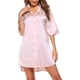 thumbnail image 1 of Pijamas Para Mujer Camisones Moda Media Rodilla Hasta La Rodilla Cuello en V Sólido Media Pantorrilla Camisa Ropa de Dormir Odeerbi ODB142526, 1 of 8