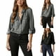 thumbnail image 1 of Ropa para mujer,Camisa vaquera para mujer, de cambray, con botones, estilo occidental, manga larga, azul claro, informal, para uso diario, sopatenor, 1 of 7