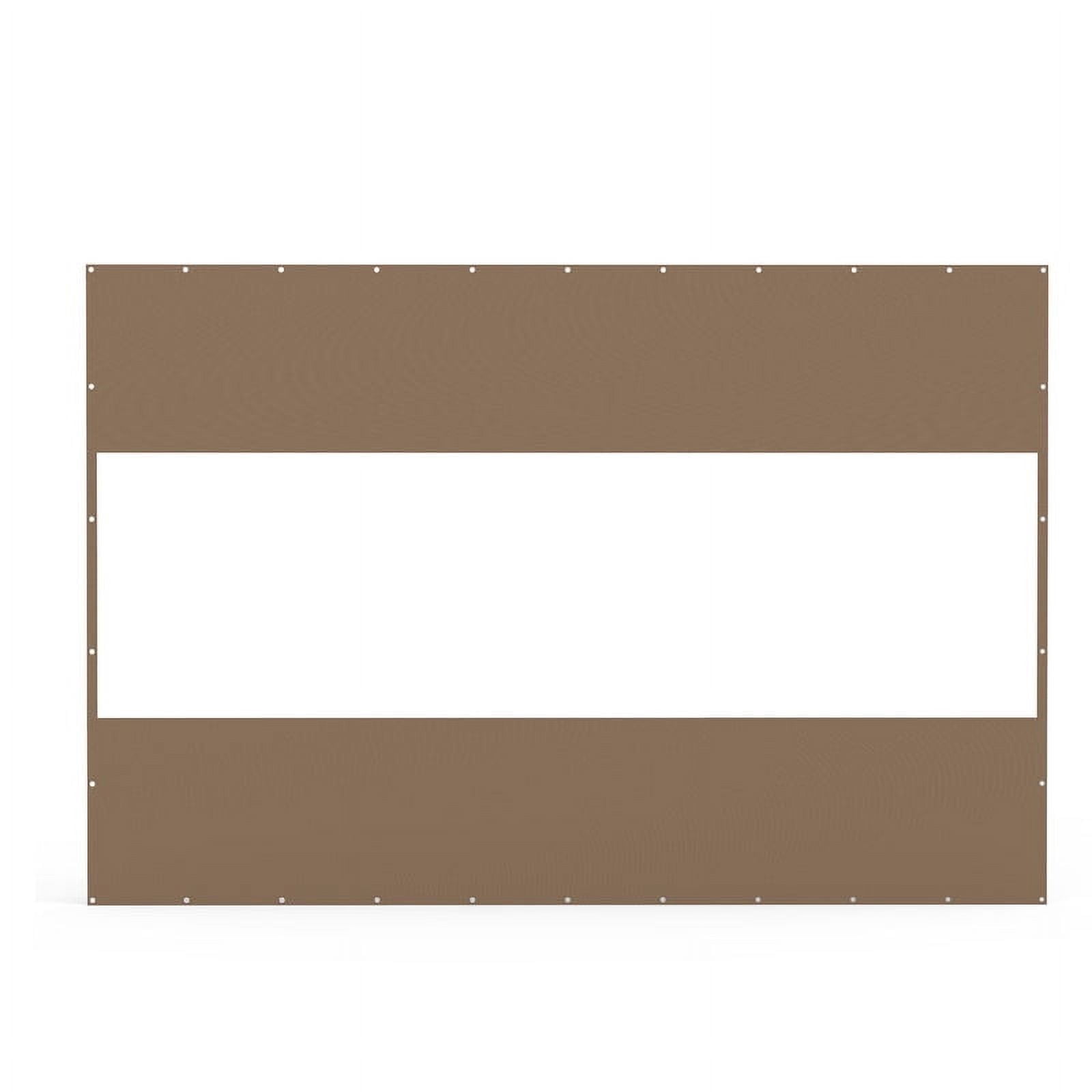 TOTAL Outdoor Patio, Gazebo & Pergola Curtain, Heavy Duty 18 oz PVC Waterproof & Tearproof Privacy Panel, UV Resistant Weatherproof with Eyelets (8'H x12'W, Brown)