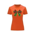 thumbnail image 2 of Playera Blusa Con Estampado De Moño Navideño Ropa Para Mujer Color Anaranjado Talla Chica Marca Emil SaEs, 2 of 4