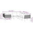 thumbnail image 4 of vidaXL 8 Piece Garden Lounge Set with Cushions Grey Poly Rattan, 4 of 5