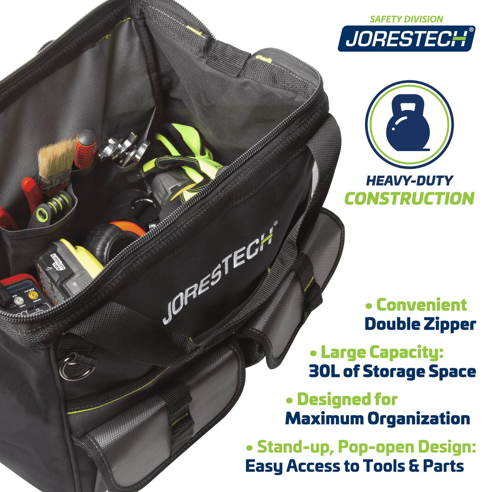 JORESTECH Multipurpose Tool Organizer Bag 30L