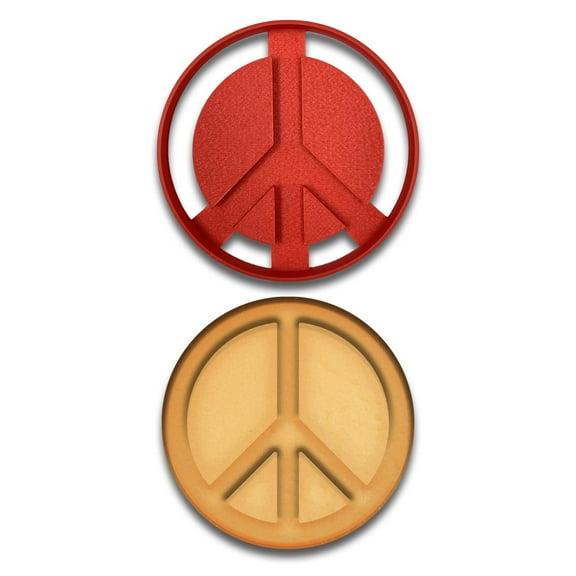 Peace Emblem Cookie Cutter - 4x4 Inches, Great for Fondant, Dough, and Crafts, Perfect for Hippie and Retro-Themed Cookies