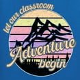 thumbnail image 6 of Wild Bobby Let Our Classroom Adventure Begin Mountain Sunset Light Colors Pop Culture Women Graphic Long Sleeve Tee, Royal, Small, 6 of 6