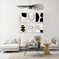 thumbnail image 5 of Abstract Boho Wall Art Prints Set of 6 Minimalist Geometric Boho Wall Art Black Brown Beige Line Art Canvas Painting PicturesMid-Century Modern Prints Gallery Wall Posters for Bedroom Living Room, 5 of 6