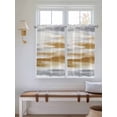 thumbnail image 5 of Brown Grey Ombre Kitchen Curtains 45 Inches length, Abstract Art Oil Painting Modern Window Treatment Curtain Drapes, Lightweight Window Panels for Living Room Bedroom, 52"x45", 2 Panels, 5 of 7