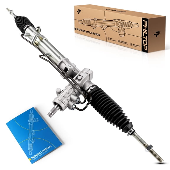 PHILTOP Hydraulic Power Steering Rack and Pinion for 1999-2000 323i/328i Sedan/Wagon, 2000 323Ci/328Ci, 2001-2005 325i/330i, 2001-2006 325Ci/330Ci/M3 Replace# 26-2800