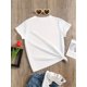 thumbnail image 2 of Creative LOVE Letter & Heart Print T-shirt Girls Casual Pullover Tops Summer, 2 of 5