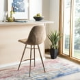 thumbnail image 4 of SAFAVIEH Mathison Modern Glam Counter Stool with Footrest, Brown, 4 of 10