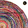 thumbnail image 4 of Jaipur Art And Craft Home Décor Braided Multicolor Cotton Round Area Rug Stylish Reversible Carpet (9x9 Sq Ft), 4 of 5