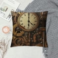 thumbnail image 2 of JRXY  Vintage Steampunk Throw Pillow Cover Case Ancient Gears Decorative Pillowcase Cushion for Couch Sofa Bedroom Livingroom Kitchen and Car  White, 2 of 5