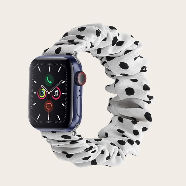Compatible con Apple Watch Band 38 mm 40 mm 42 mm 44 mm Tejido floral suave Elástico Scrunchies iWatch Bands para Apple Watch Series 6, SE, 5, 4, 3, 2, 1 - Style12, S/42-Style12-S/42 oso de fresa Electrónica