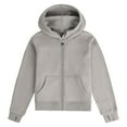 thumbnail image 5 of shoper Girls Zip up Hoodies, Hooded Sweatshirt Long Sleeve Casual Lightweight Hoodies Cute Fall Outfits Outerwear with Pocket 5-14 Years Grey, 5 of 5