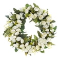 thumbnail image 1 of Corona de eucalipto artificial de 7,87 a 17,72 pulgadas con hojas verdes. blanco, 1 of 7