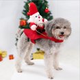 thumbnail image 2 of Mascota Vaquero Gatos Traje Ropa Santa Montando Traje De Navidad Perro Divertido Papá Noel Montando Traje De Navidad Mascota Vaquero Perros Gatos Traje Ropa Fiesta Vestir Ropa ANGGREK Santa Riding Christmas Costume, 2 of 7