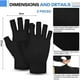 thumbnail image 1 of 2 pares de guantes de compresión para artritis, guantes sin dedos, guantes antiartritis, 1 of 2