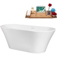 thumbnail image 2 of 59" Streamline B-280-63-ORB Soaking Freestanding Tub and Tray With Internal Drain in Matte Oil Rubbed Bronze, 2 of 7