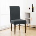 thumbnail image 2 of Enova Home 4 Pcs Rhombus Jacquard Stretchy Universal Dining Chair Slipcovers (Grey), 2 of 6