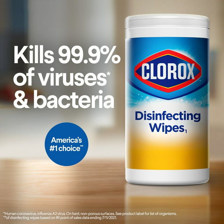 Clorox Disinfecting Wipes, Fresh Scent - 75 count, 19.7 oz canister