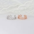 thumbnail image 4 of Sterling Silver Five Point Star Ring For Women Korean Style Hollow Adjustable Open Ring Simple Accessory Piece, 4 of 5