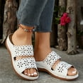 thumbnail image 6 of LUOGENLI Female Platform Sandals Women Dressy Heels Women Shoes Thick Soled Wedge Sandals Fashionable Flower Hollow One Leg Sandals Platform Sandals Women Dressy Brown 40, 6 of 8