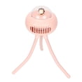 thumbnail image 4 of Ventilador para cochecito de mano, portátil, USB, recargable, 4 velocidades, diseño de trípode silencioso, ventilador de rotación Horizontal de 360 grados para bicicleta, color rosa, 4 of 8