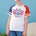 thumbnail image 2 of GERsome Boys Girls T-Shirts for 4th of July, Unisex Kids Short Sleeve Crewneck Tees American Flag Patriotic Graphic Tshirts, 7-8 Years, 2 of 4