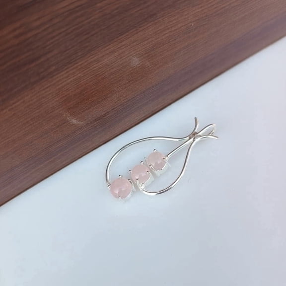 Natural Rose Quartz Pendant 925 Sterling Silver Handmade Pendant Gemstone Pendant Designer Pendant Women Pendant Wedding Pendant Gift