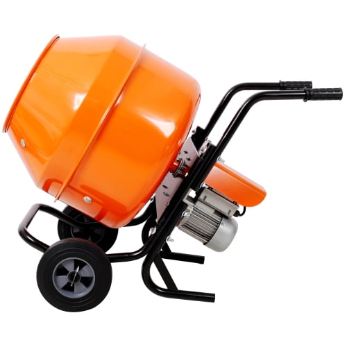 Staroneda Cement Mixer, 5 CUFT Horizontal Portable Electric, 115V 60Hz Orange, for Jobsite