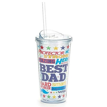 Best Dad Messages And Stars Acrylic Cup With
