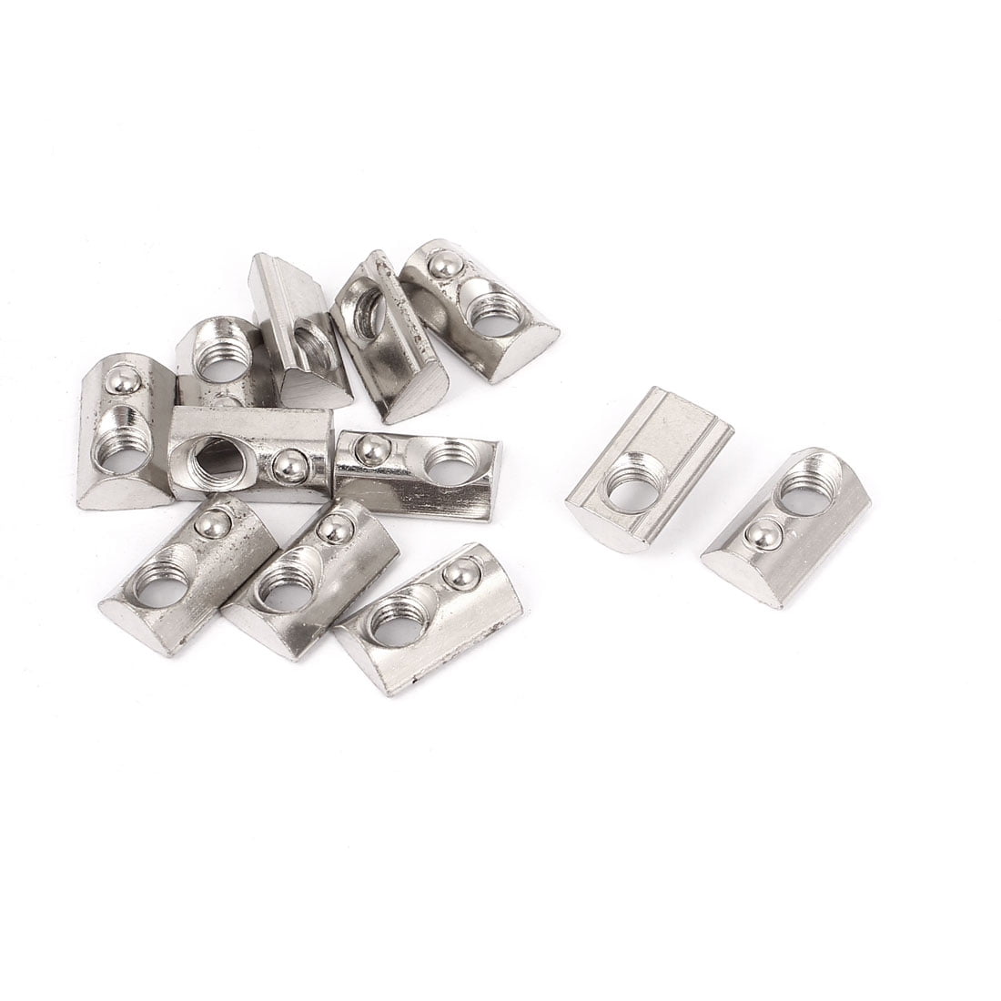 uxcell 12pcs M8 45 Series Metal Half Round Roll in T-slot Spring Nut w Ball a15090400ux0603 uxcell 12pcs M8 45 Series Metal Half Round Roll in T-slot Spring Nut w Ball a15090400ux0603
