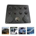thumbnail image 3 of Panel de interruptor de 8 bandas, interruptor basculante de encendido y apagado, 2 USB para automóvil, barco, caravana, caravana, 3 of 4
