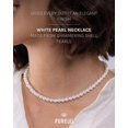 thumbnail image 2 of Purelei® White Pearl Necklace (gold) - 18K Gold plated stainless steel jewelry - Waterproof chain with pearls - 14 to 16 inch adjustable length - Fashion jewelry for your individual look C87, 2 of 2