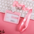 thumbnail image 3 of Work card badge Student ID card lanyard clip Work card ID card clip can be resealedPink, 3 of 5