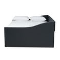 thumbnail image 3 of Baxton Studio Haylie Dark Gray Upholstered Queen Size Daybed with Roll-Out Trundle Bed, 3 of 12