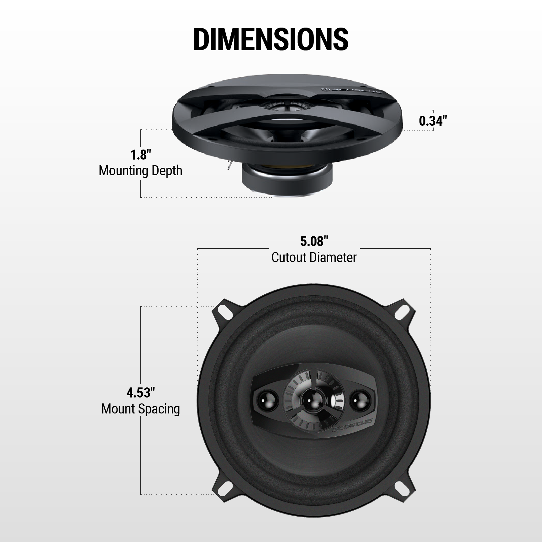 Scosche 5.25" 4-Way Car Audio Speaker Pair - 160W photo 3