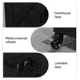 thumbnail image 6 of Farmhouse Printer Stand with Storage, Rolling Printer Cabinet with Shelves, Station, Wheels, and File Cabinet for Home Office Storage (Black), 6 of 8